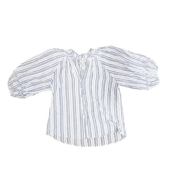 Apiece Apart Mitte Top Blue/White Stripes SIze 2X - Picture 10 of 10